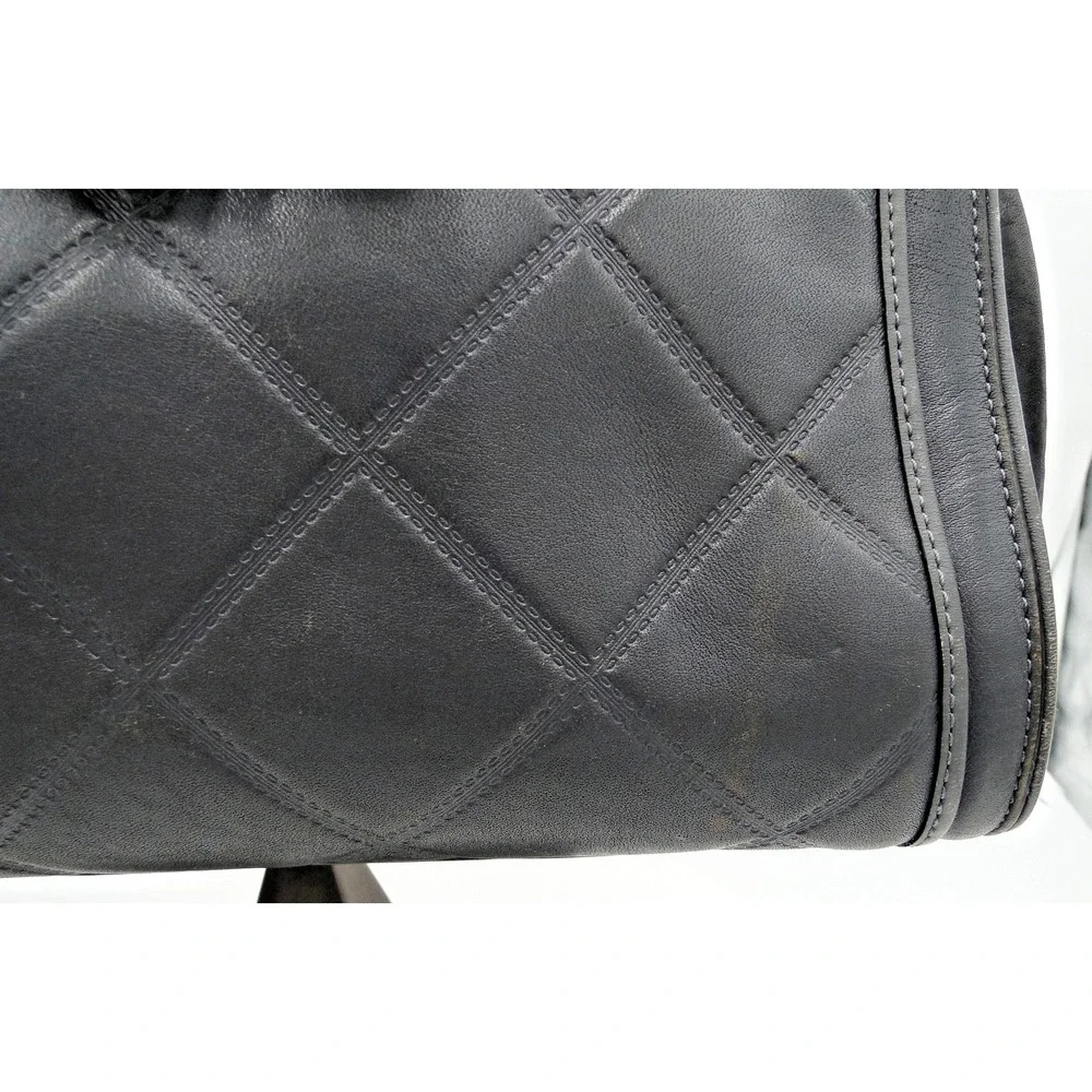 Coach Legacy Embossed‎ Leather Chelsea Handbag 25828 Gray Black Carryall Quilted